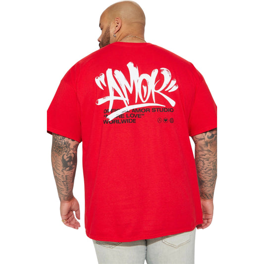 Amor Studio Short Sleeve Tee Red