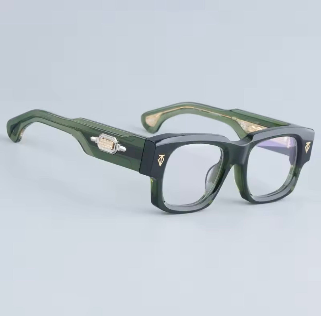 Dusenberg Thick Heavy Acetate Sunglasses High Quality Men and Women Fashion High Street Designer Uv400 Eyeglasses with Case