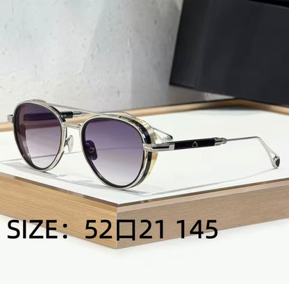 MAYB-PADKYLOB Luxury Round Metal Sunglasses