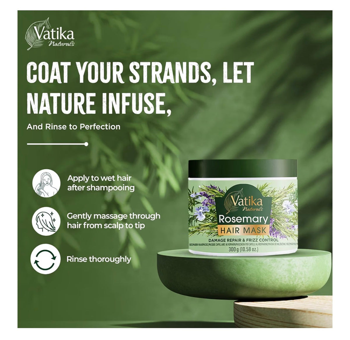 Vatika Rosemary Hair Mask 300ml | Deep Nourishing Hair Treatment