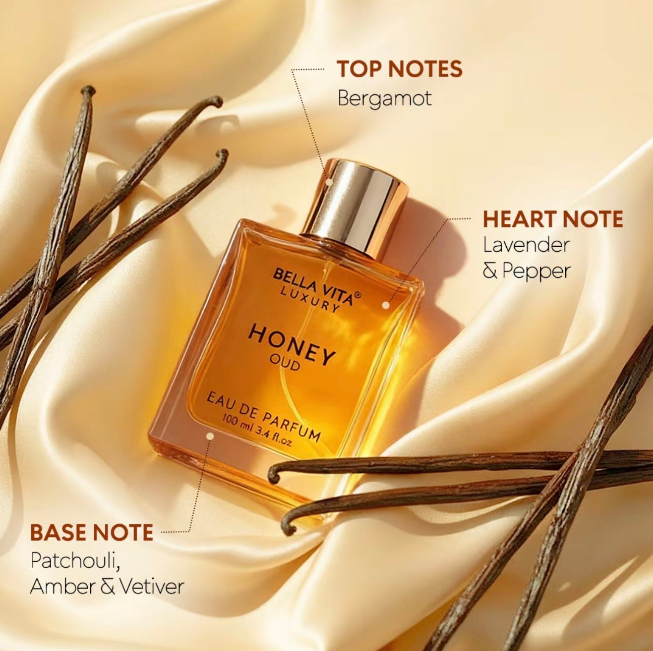 BellaVita Honey Oud Eau De Parfum