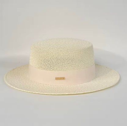 2026 Beach Straw Hat for Women Wide Brim UV Protection Boater Style Summer Hat