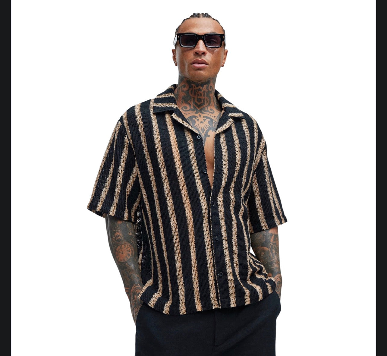 Peyton Textured Shirt Black Combo