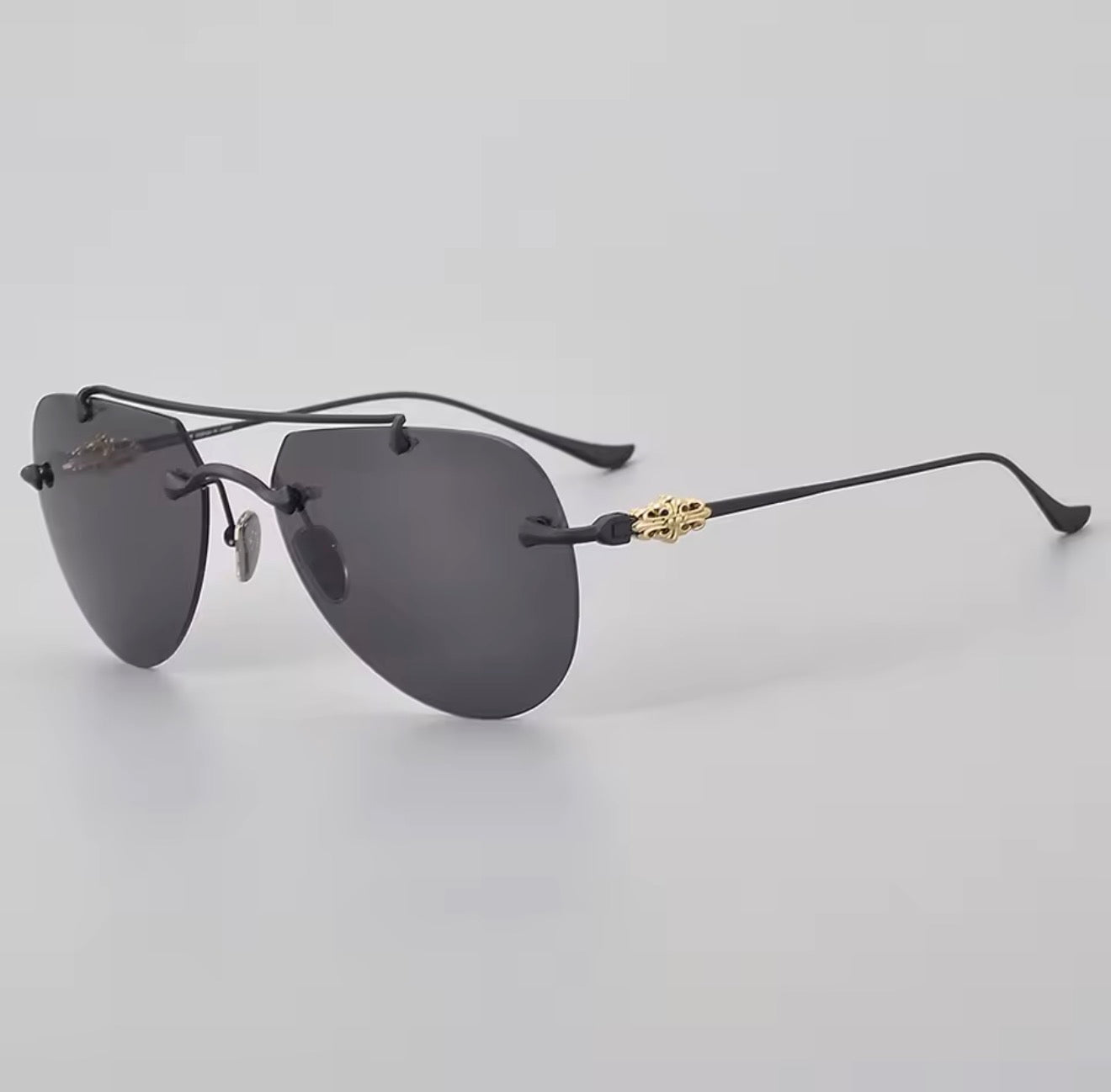 Luxury Men's Women's Fashion Pilot Optical Prescription Frameless Design Brand Glasses Outdoor Driving Vacation Sunglasses