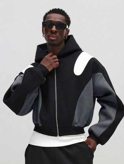 SUMWON Cropped Zip Up Hoodie