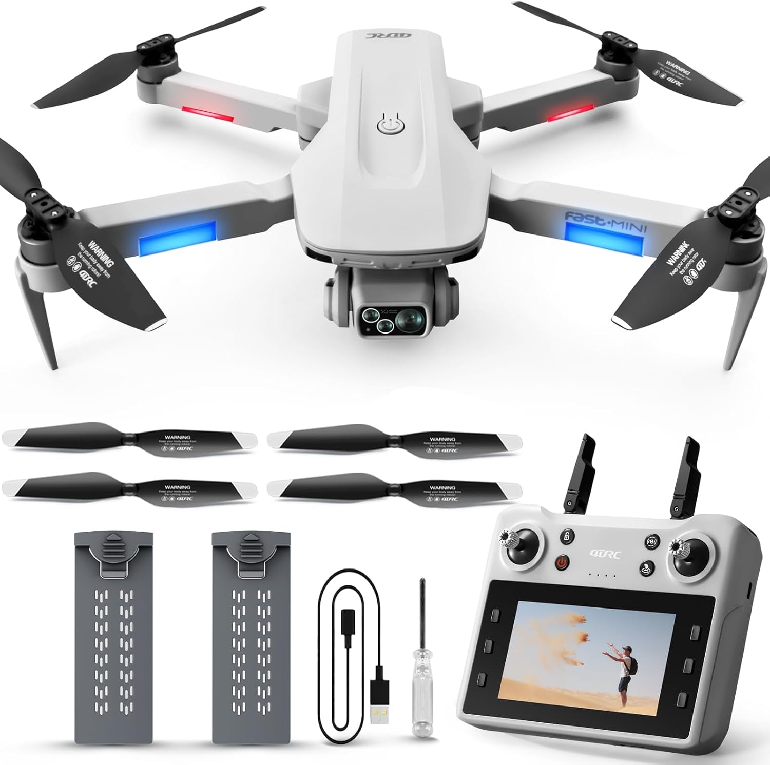 F8 GPS Drone with Dual Camera for Beginners, RC Quadcopter Foldable Drones with Brushless Motor, Intelligent Follow Mode, Headless Mode,3-Speed Modes, Aircrafts Toys Gifts for Kids and Adults