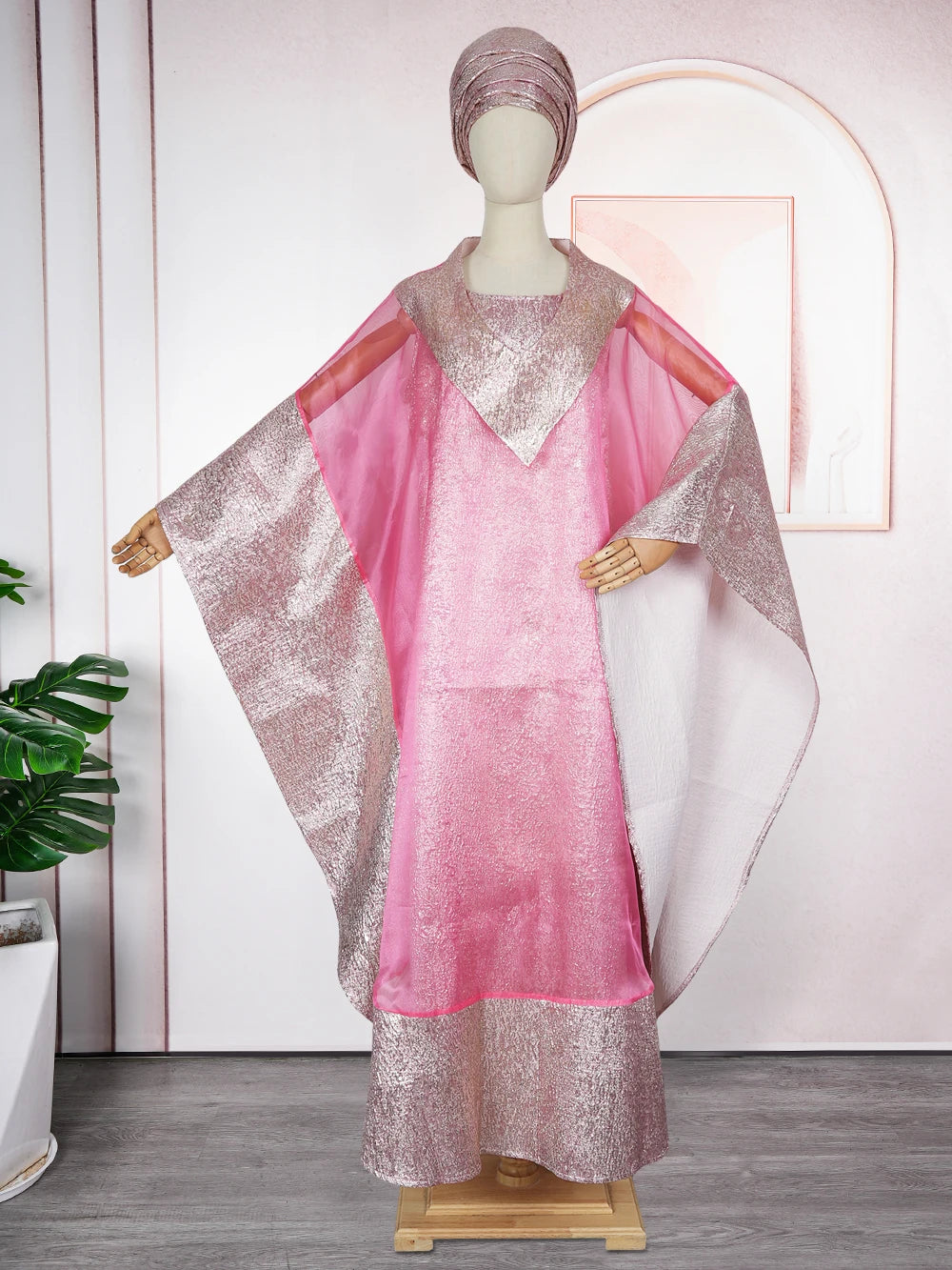 African Dresses for Women Traditional Africa Clothing Dashiki Ankara 2 PCS Outfit Gown Abayas Robe Muslim Kaftan Maxi Long Dress