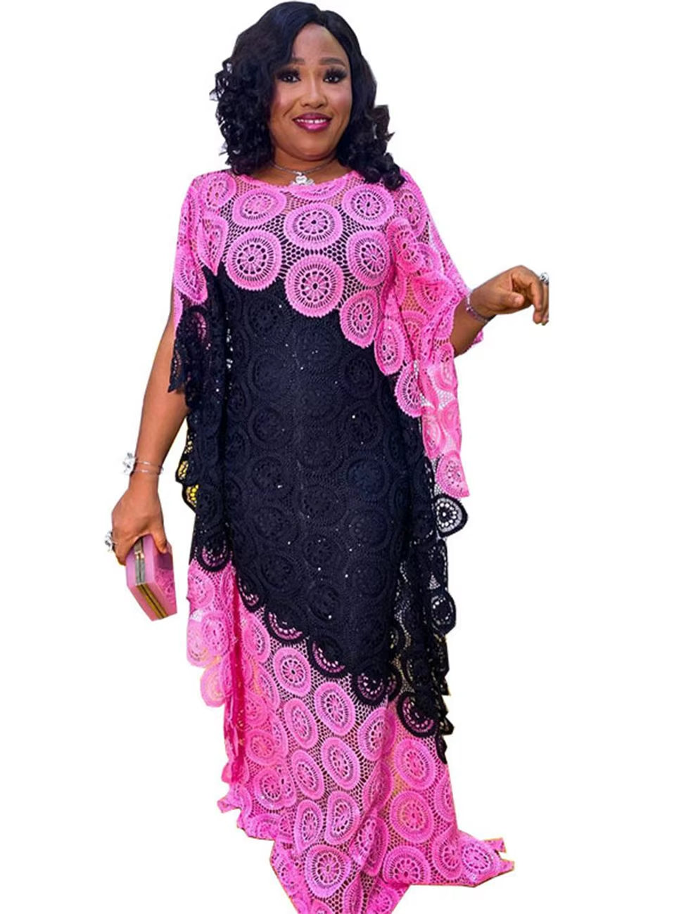 Customized African Party Dresses for Women Elegant Lace Africa Clothing New Muslim Fashion Abayas Dashiki Robe Kaftan Long Maxi