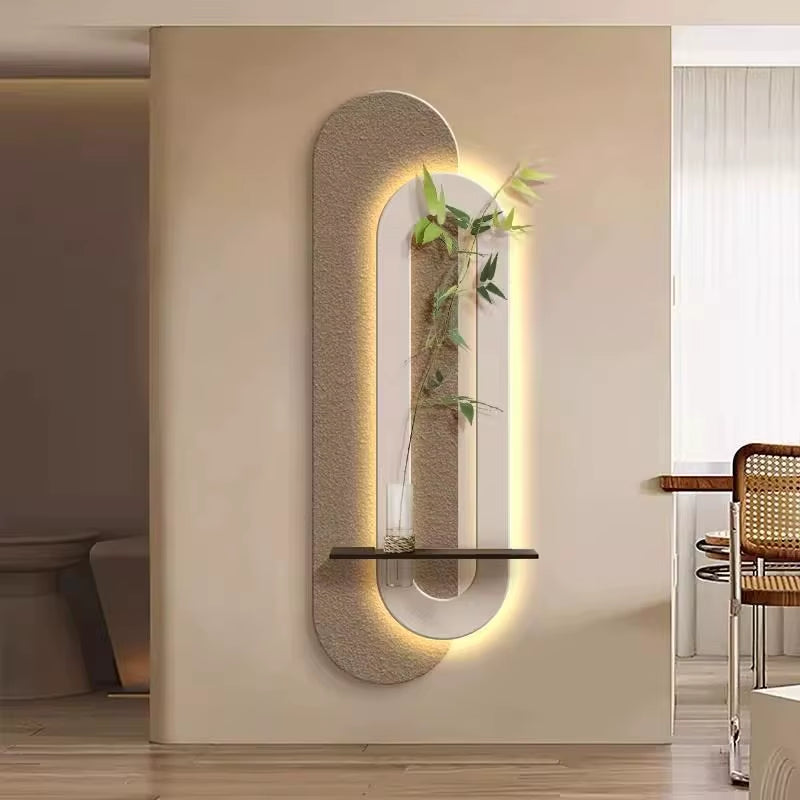 Light Luxury Porch Vertical Version of Imitation Sandstone LED Wall Lamp Painting Art Entrance Corridor Wall Lamp Mural Lamp