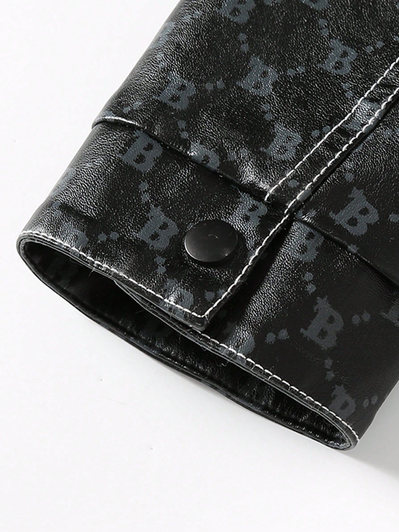Men Geo Print Flap Pocket Rave Jacket