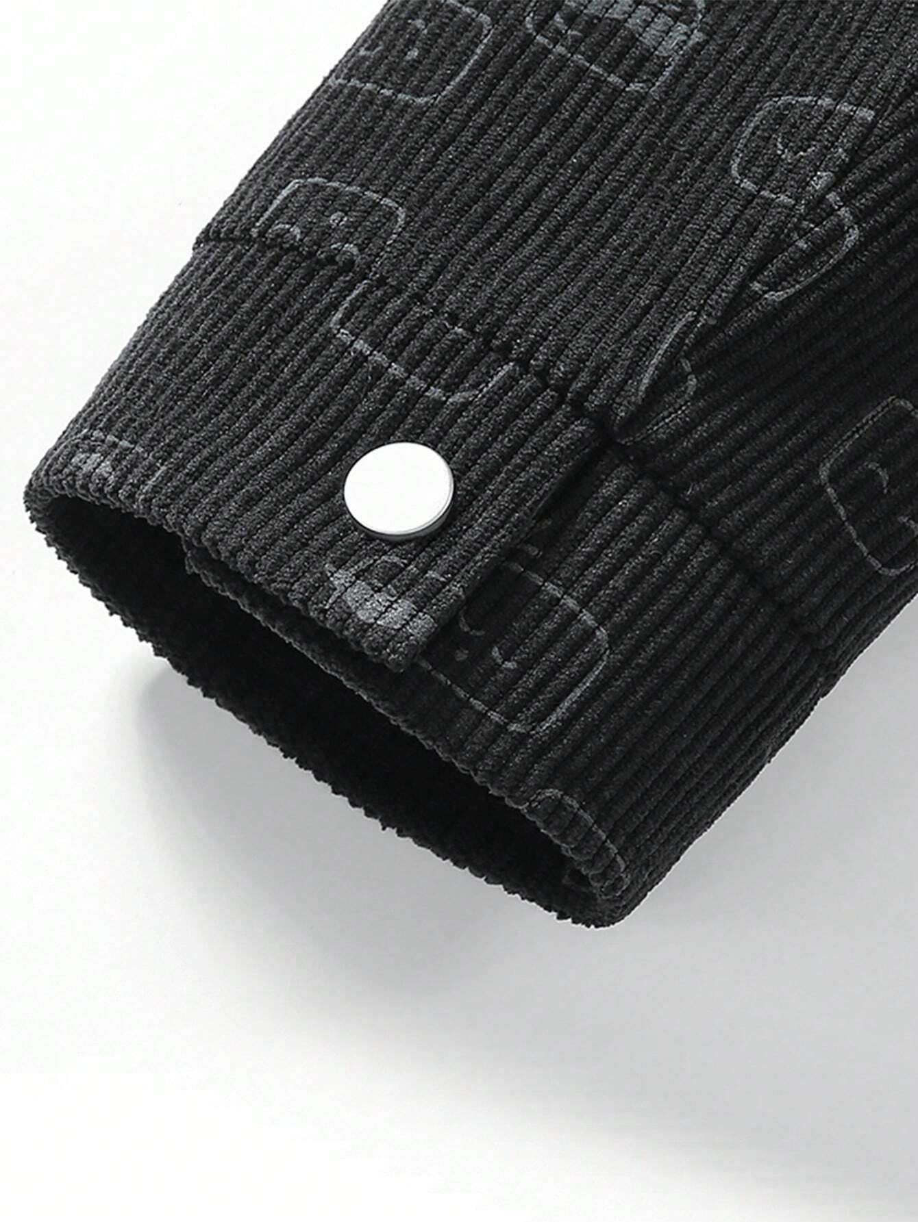 Men'S All over Print Buttoned Cardigan Jacket