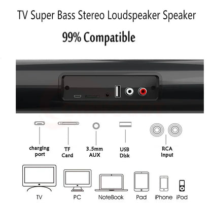 Wireless Bluetooth Sound Bar Speaker System Super Power Speaker Surround Stereo Home Theater TV Projector BS-10 BS-28A BS-28B