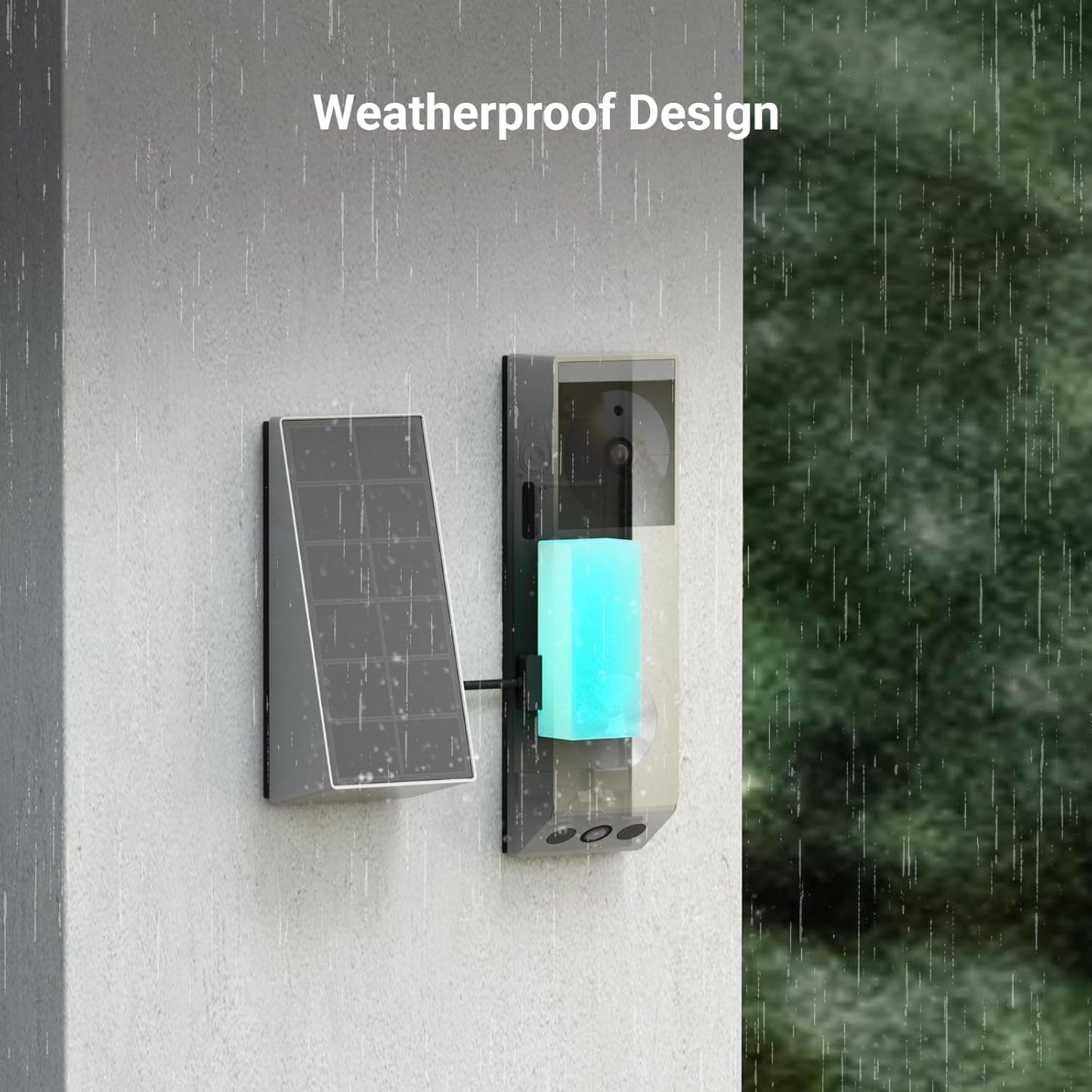2K Dual-Lens Video Doorbell Camera, Solar Panel Included Charge without Removing, Package Detection, 32GB Local Storage No Monthly Fee, Wired or Battery, Colour Night Vision, EP3X Pro