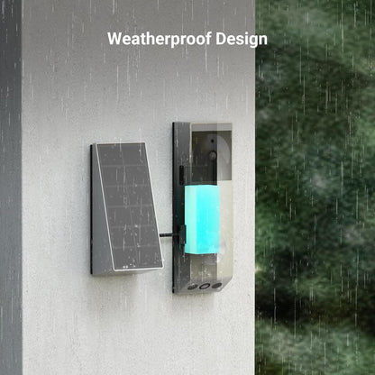 2K Dual-Lens Video Doorbell Camera, Solar Panel Included Charge without Removing, Package Detection, 32GB Local Storage No Monthly Fee, Wired or Battery, Colour Night Vision, EP3X Pro