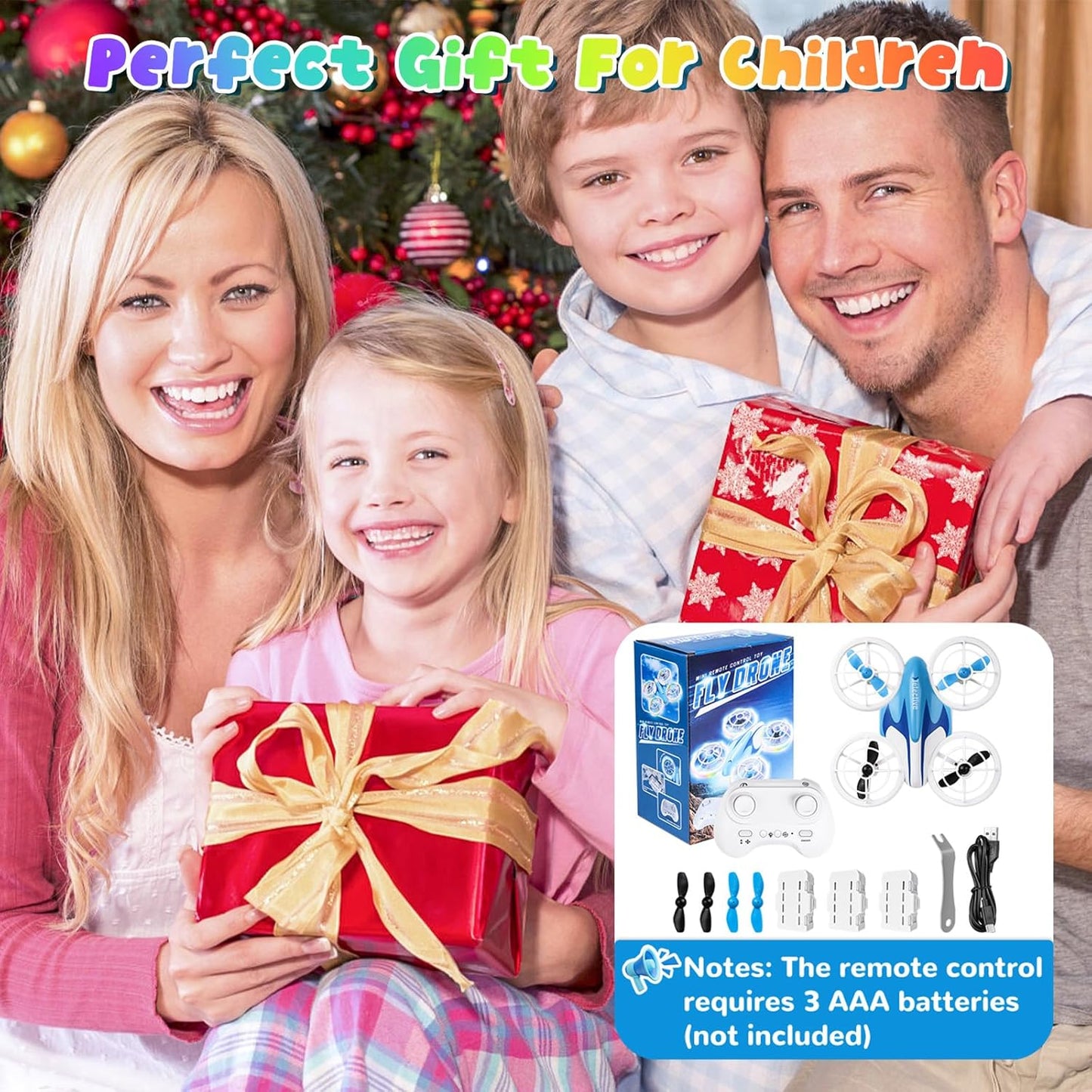Mini Drone for Kids for Beginner, Kids Drone with LED Light, Altitude Hold, 3D Flip, Headless Mode, Hand Operated RC Quadcopter, Best Toy Gifts for Boys and Girls for Christmas