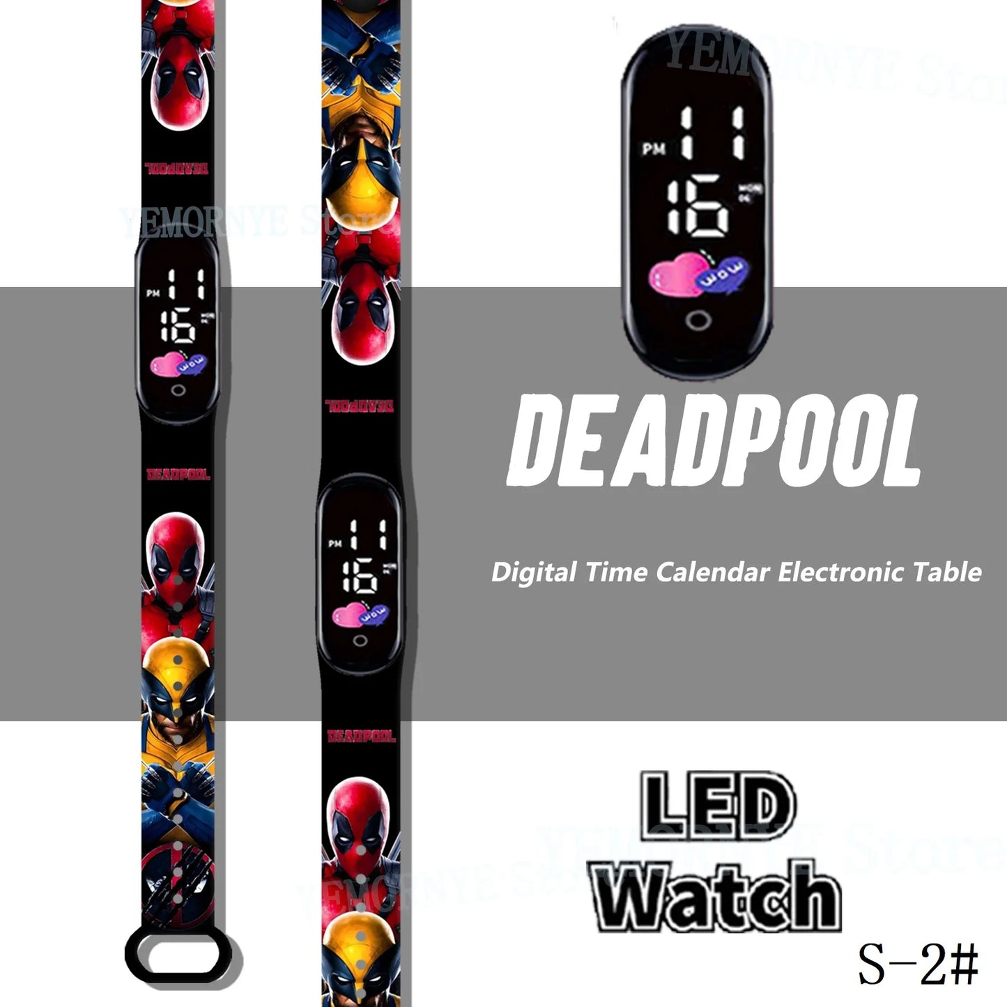 Disney Spider Man Children'S Cartoon Anime Character Luminous Bracelet Watch LED Touch Waterproof Clock Sports Gifts Christmas H