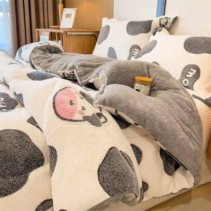 Lamb Fleece Blanket Winter Super Warm Quilt Autumn Spring Bedding Milk Fleece Comforter 5Kg Thickened Dormitory Single Double
