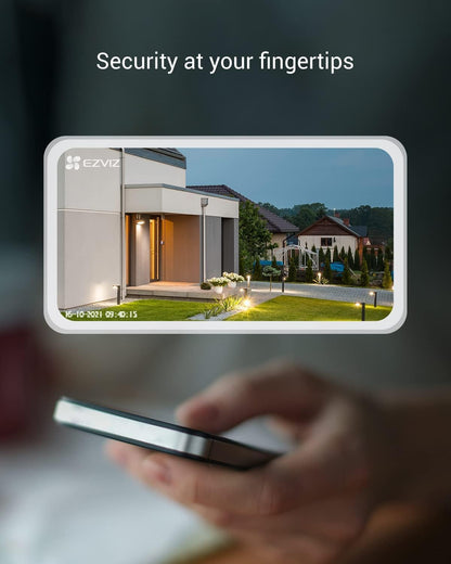 2K Outdoor Security Camera CCTV Wi-Fi Camera, 30M Colour Night Vision, AI Human Motion Detection, Two-Way Audio, Strobe & Siren Alert, IP67 Waterproof, 256GB SD Card/Cloud Storage (Outpro)