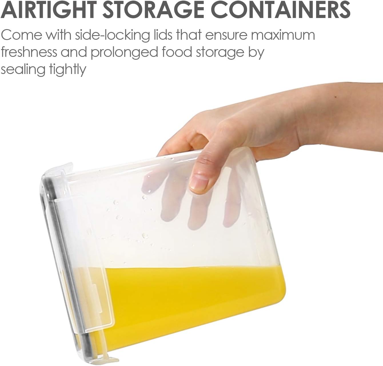 Set of 24 Airtight Food Storage Containers & Kitchen Storage Containers, Bpa-Free Plastic Containers for Flour, Sugar and Baking Supplies, with 24 Labels (Black)