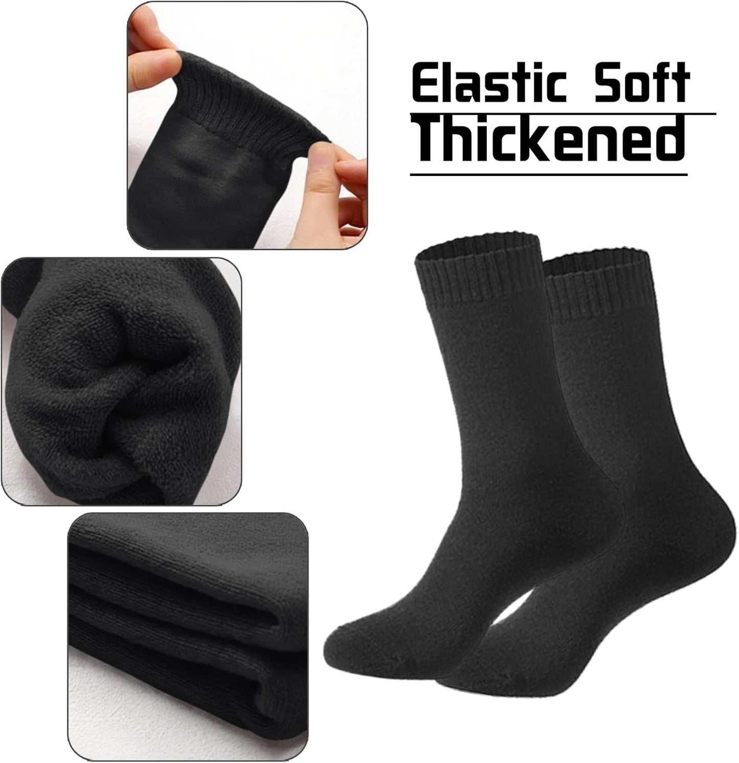 4 Packs Women Winter Hat Scarf Gloves Socks Set,Winter Beanie Cap Warm Thermal Bobble Hats Touchscreen Gloves Women'S Scarf Neck Warmer 4 in 1 Cold Weather Set