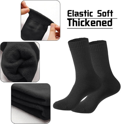 4 Packs Women Winter Hat Scarf Gloves Socks Set,Winter Beanie Cap Warm Thermal Bobble Hats Touchscreen Gloves Women'S Scarf Neck Warmer 4 in 1 Cold Weather Set