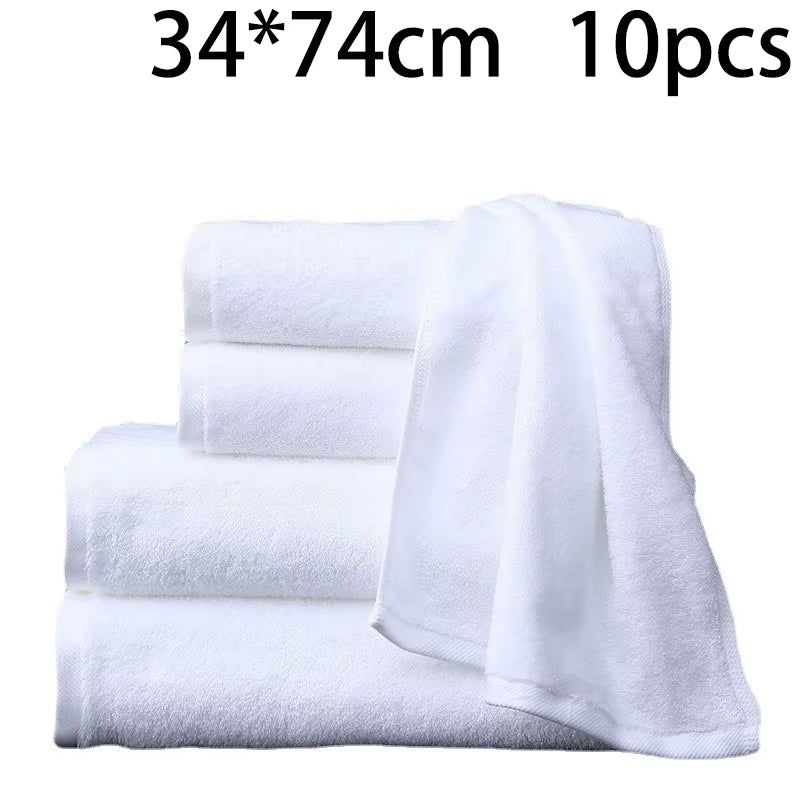 White Soft Cotton Fabric Face Towel Hotel Bath Towel Wash Cloths Hand Towels Portable Multifunctional Cleaning Towel