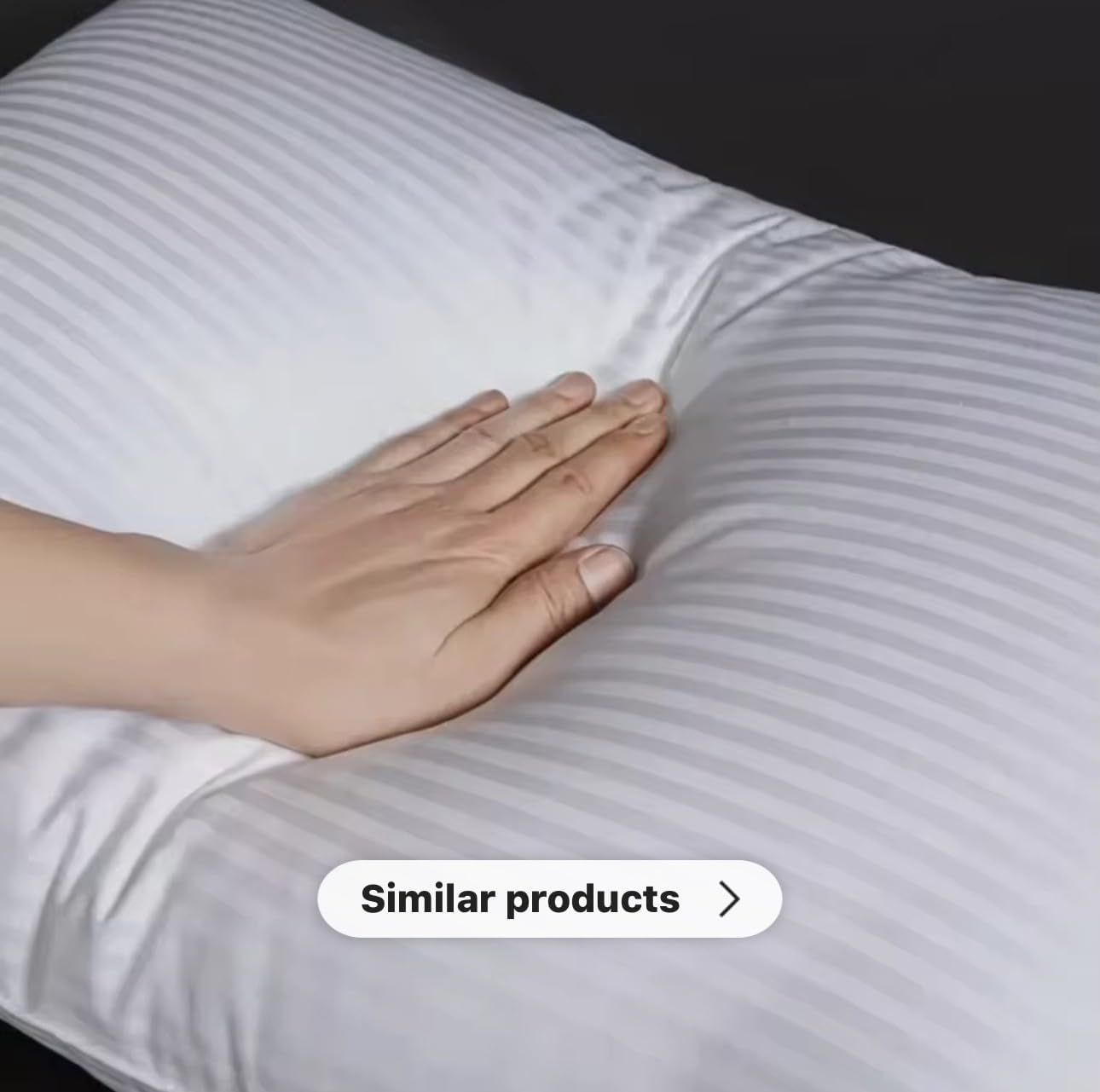 Hotel Qaulity Pack of 4 Egyptian Stripe Luxury Soft Pillows Hollowfibre Filled
