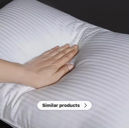 Hotel Qaulity Pack of 4 Egyptian Stripe Luxury Soft Pillows Hollowfibre Filled