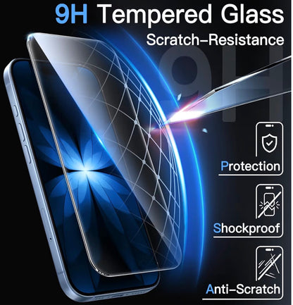 JETech iPhone 17 Screen Protector 3 Pack 9H Tempered Glass