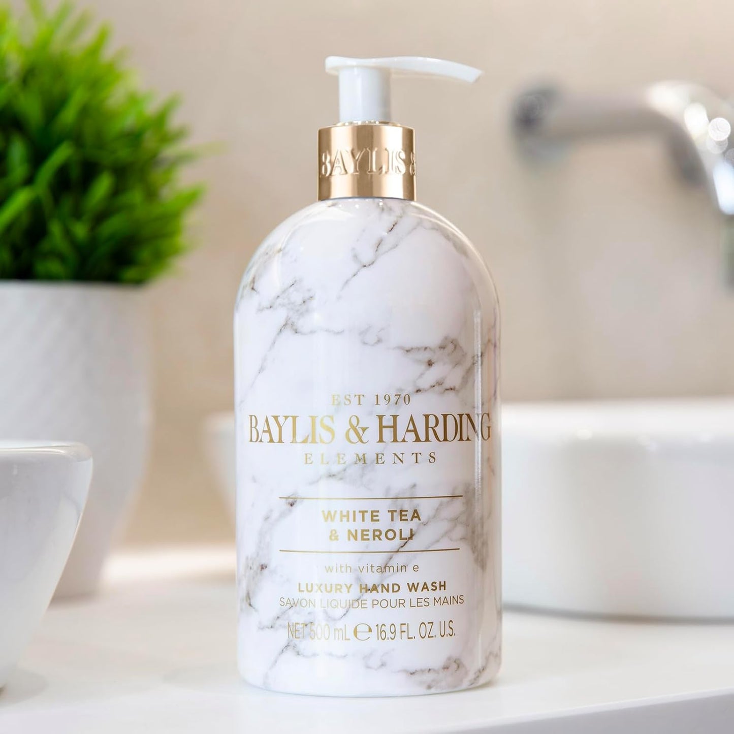 Elements White Tea & Neroli Hand Wash, 500 Ml (Pack of 3) - Vegan Friendly