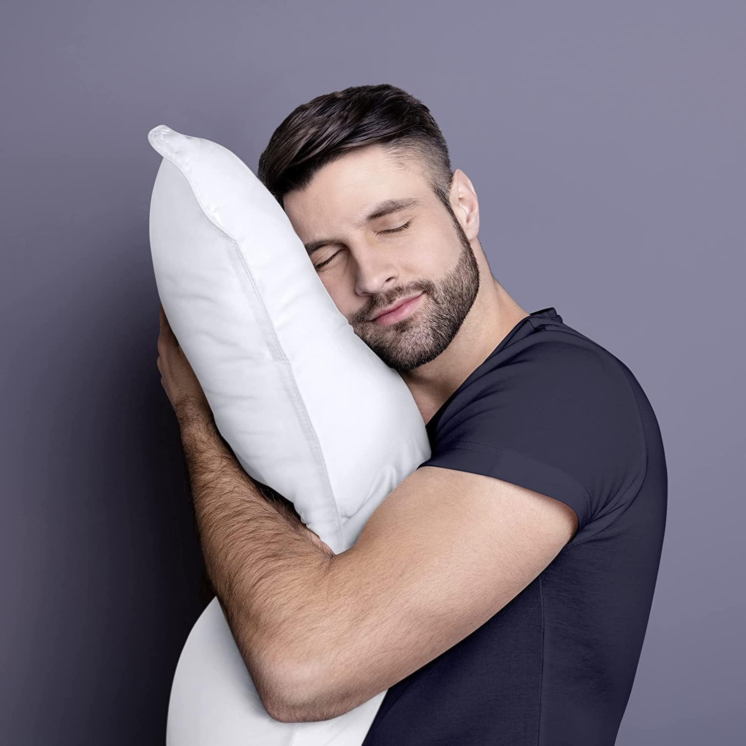 Pillows 2 Pack, (UK Standard, White) Hotel Quality Luxury Bed Pillow for Back, Stomach or Side Sleepers