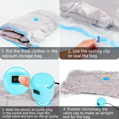 Vacuum Storage Bags 10 Pack with Electric Pump, 2XL+2L+2M+4S Reusable Vacuum Bags for Storage for Bedding Pillows, Moving and Travel, Space Saver