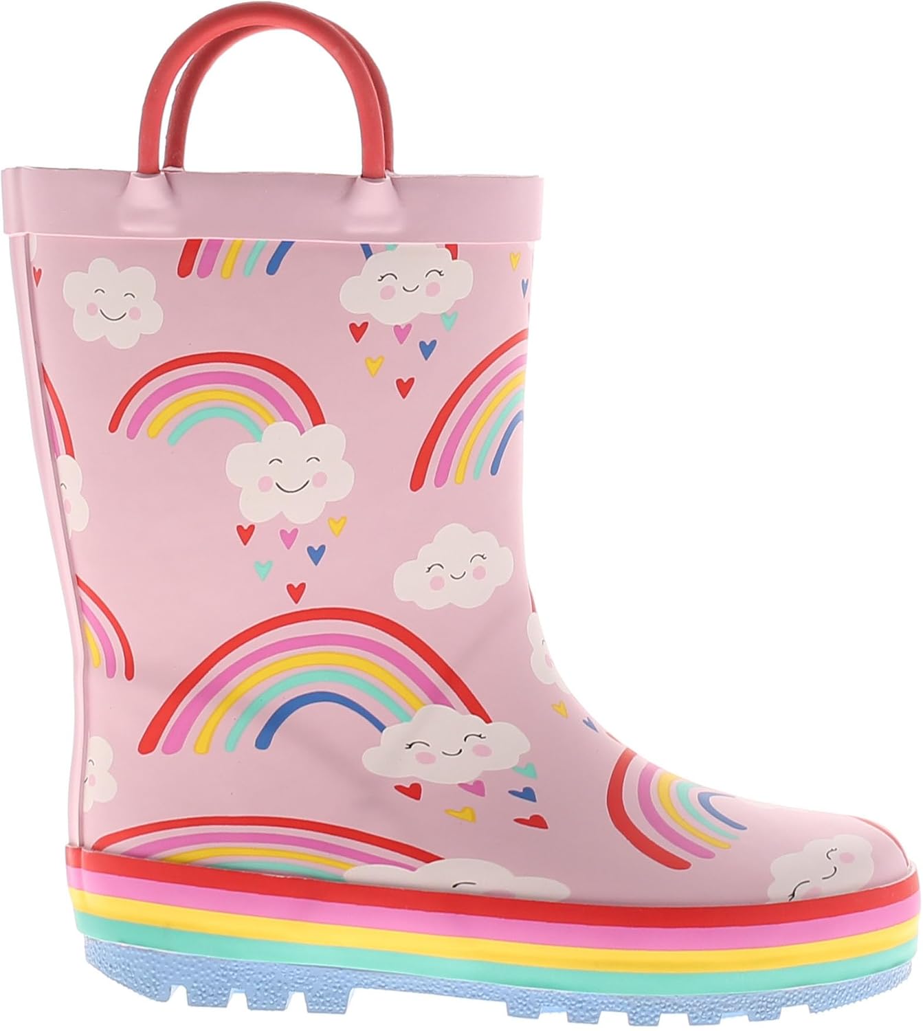 Wynsors Fun 3D Kids Wellies - Waterproof, Warm & Comfortable Rubber Boots with Handles, Removable Insock & Non-Slip Tread for Toddler & Junior Boys Girls