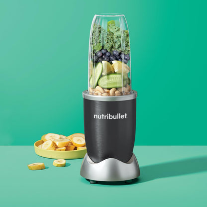 Blender 600 Series - Powerful 20,000 RPM Extractor Blends Frozen Fruit, Nuts & Ice - 7 Piece Kit Includes Tall Cup, Short Cup, Handled Ring & Sealable Lid - Ideal for Smoothies