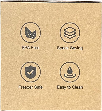 Fridge Organiser, Stackable, Storage Box, Kitchen Organiser, Pantry Storage Container, Transparent Container for Fridge, Kitchens, Cabinets (Pack of 6)
