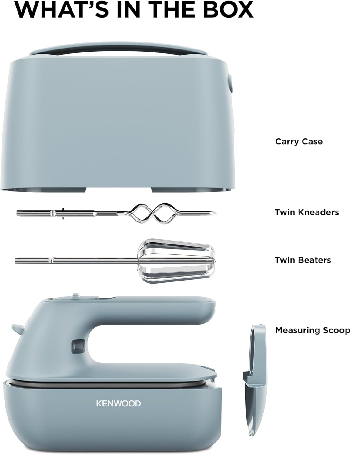 Kenwood HMP40.000GY Go Collection Hand Mixer, Storm Blue