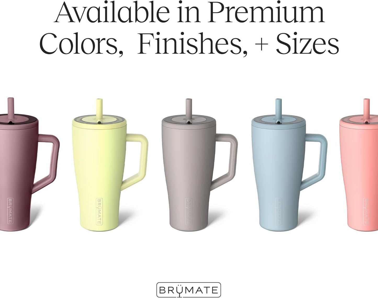 BrüMate 1.2L Tumbler with Straw and Lid | 100% Leakproof | Cold for 24 Hours | 40Oz Metal Water Bottle with Handle | Insulated Cup | Stainless Steel Travel Gym Mug (Lavender)
