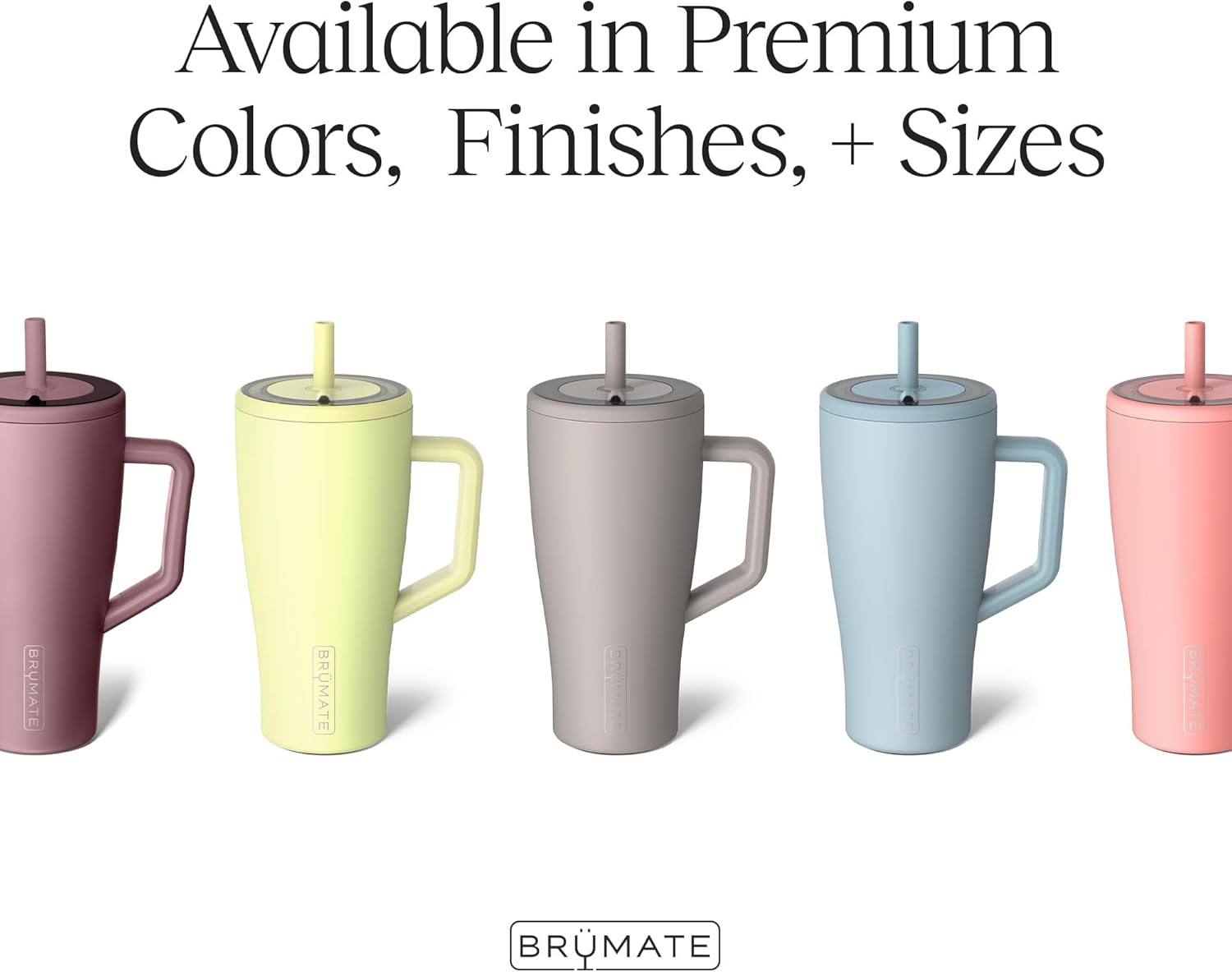 BrüMate 1.2L Tumbler with Straw and Lid | 100% Leakproof | Cold for 24 Hours | 40Oz Metal Water Bottle with Handle | Insulated Cup | Stainless Steel Travel Gym Mug (Lavender)