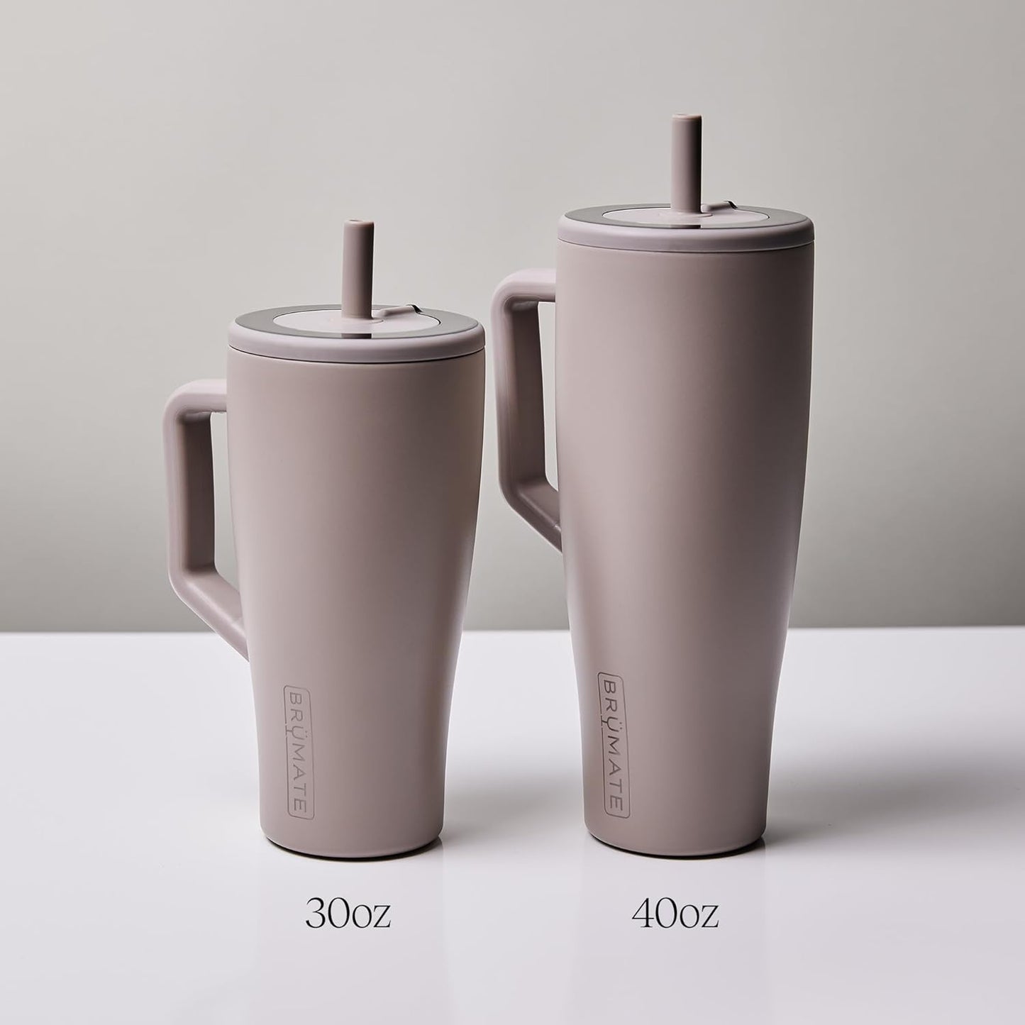 BrüMate 1.2L Tumbler with Straw and Lid | 100% Leakproof | Cold for 24 Hours | 40Oz Metal Water Bottle with Handle | Insulated Cup | Stainless Steel Travel Gym Mug (Lavender)
