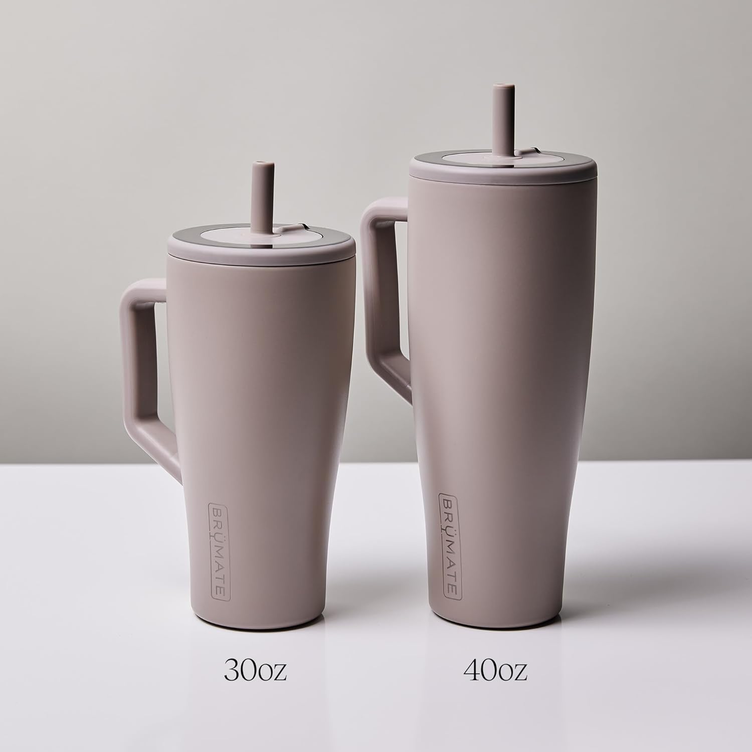 BrüMate 1.2L Tumbler with Straw and Lid | 100% Leakproof | Cold for 24 Hours | 40Oz Metal Water Bottle with Handle | Insulated Cup | Stainless Steel Travel Gym Mug (Lavender)