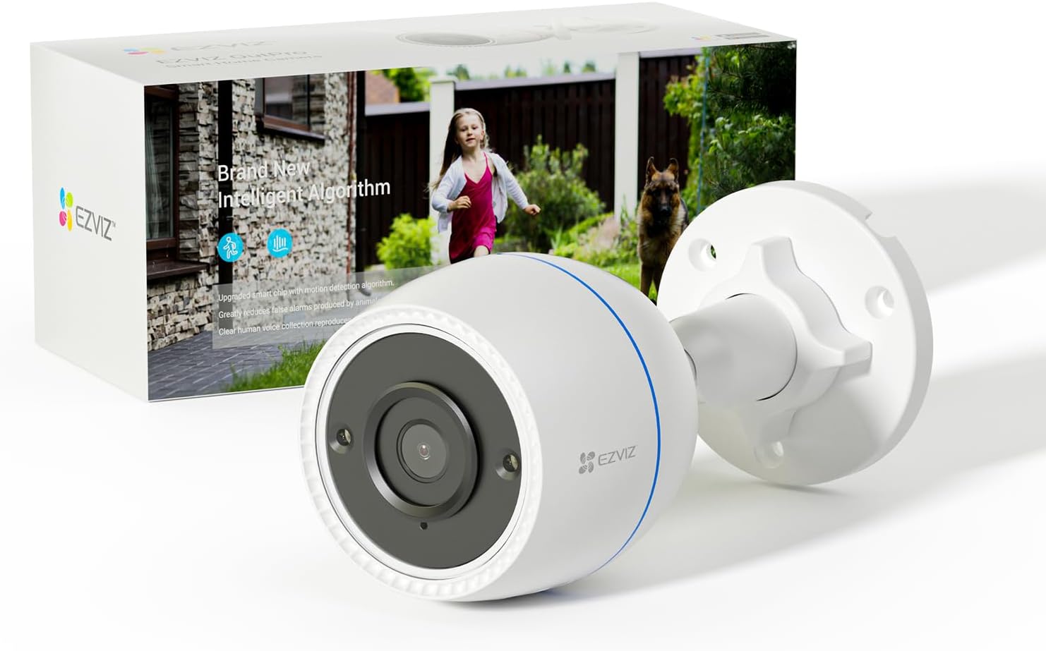 Outdoor Camera 30M Night Vision, CCTV System Wi-Fi Home Security Camera Surveillance, 1080P FHD, Smart Motion Detection, IP67 Waterproof, 256GB SD Card/Cloud Storage, Alexa/Google Control|C3Tn