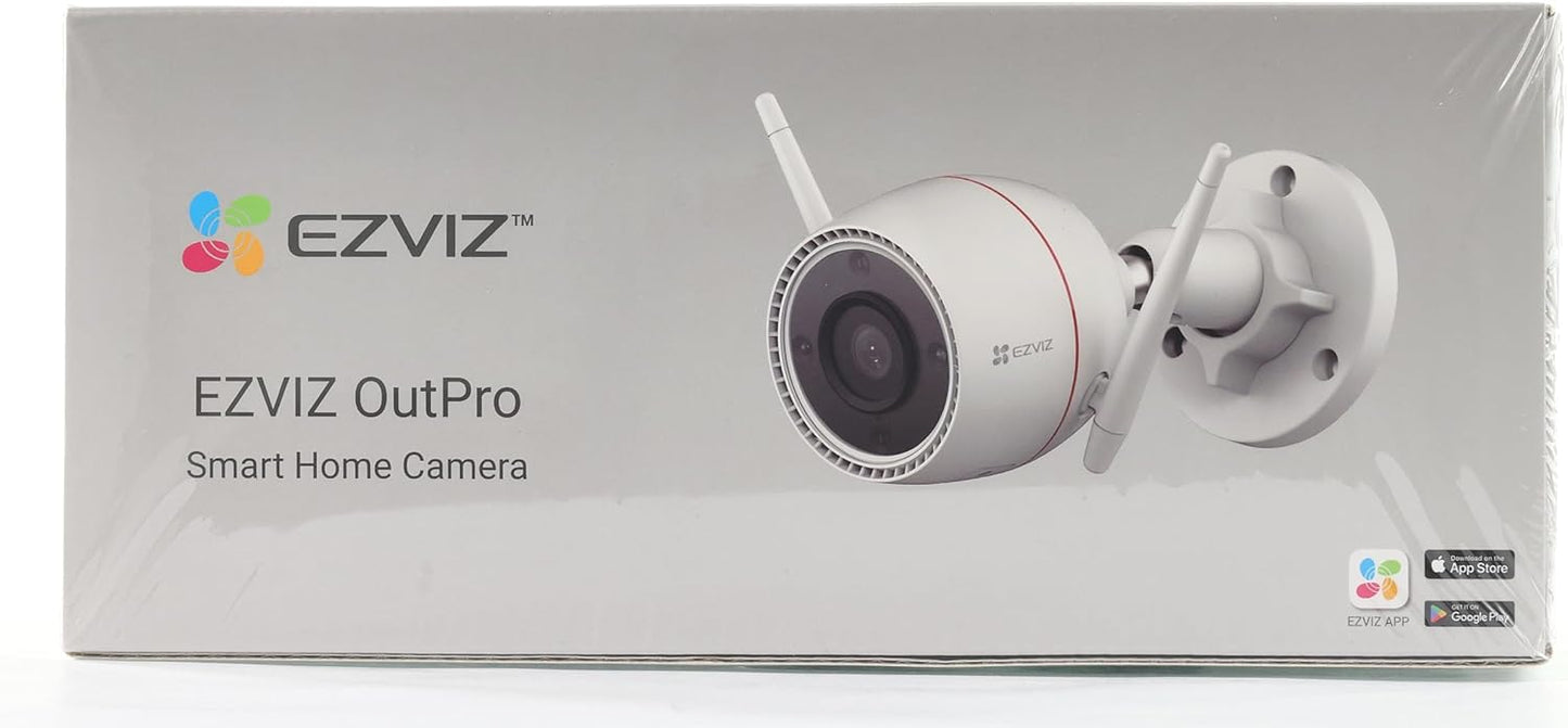 2K Outdoor Security Camera CCTV Wi-Fi Camera, 30M Colour Night Vision, AI Human Motion Detection, Two-Way Audio, Strobe & Siren Alert, IP67 Waterproof, 256GB SD Card/Cloud Storage (Outpro)