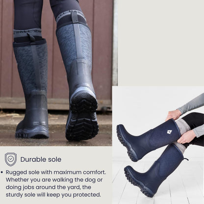 Neoprene Wellington - Dependable and Durable Ladies Outdoor Boots with Snug-Fit, Easy to Clean, Perfect for Horse Owners - Comfortable & True to Size