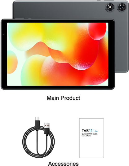 PRITOM  Inch Android 15 Tablet, 8GB RAM, 6000Mah, Expand to 1024GB, Penta-Core Processor, 10 Inch Tablet, Android Tablets HD IPS Screen, Camera, Wi-Fi, Bluetooth, Tablet Pc(Gray)