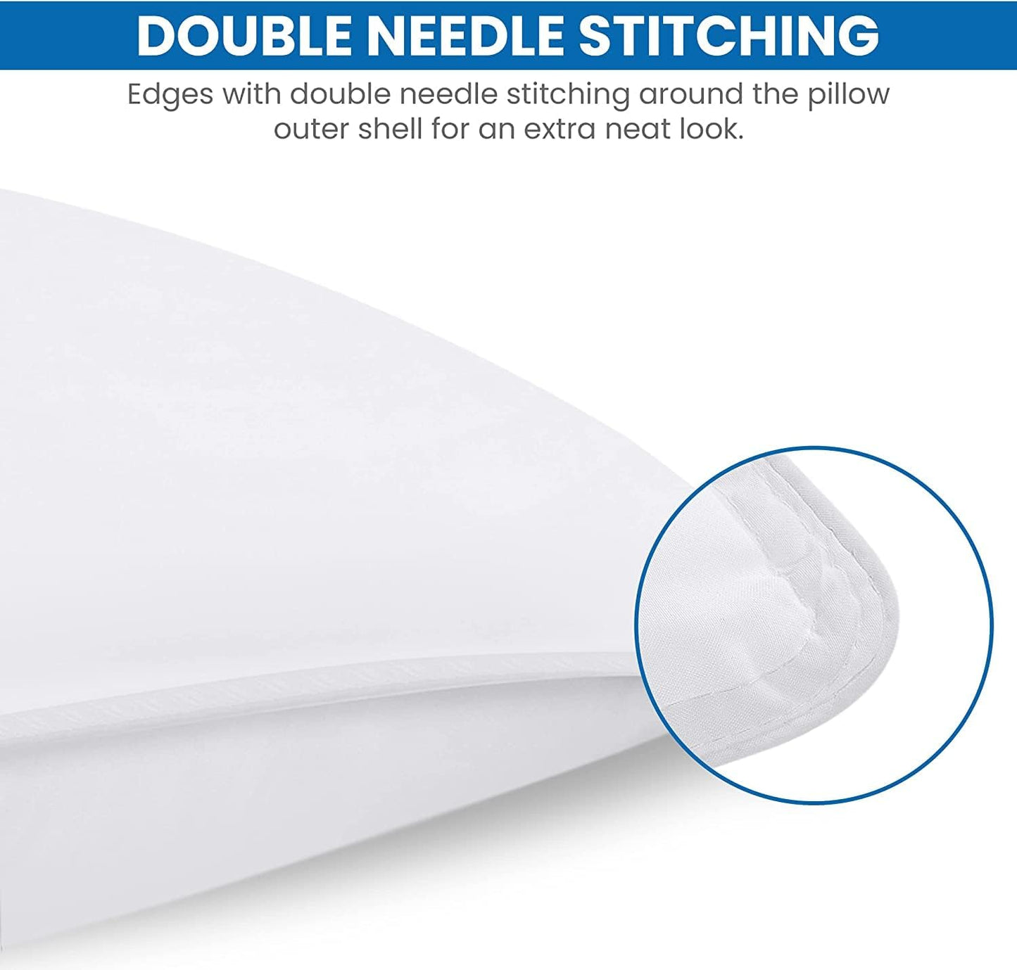 Pillows 2 Pack, (UK Standard, White) Hotel Quality Luxury Bed Pillow for Back, Stomach or Side Sleepers