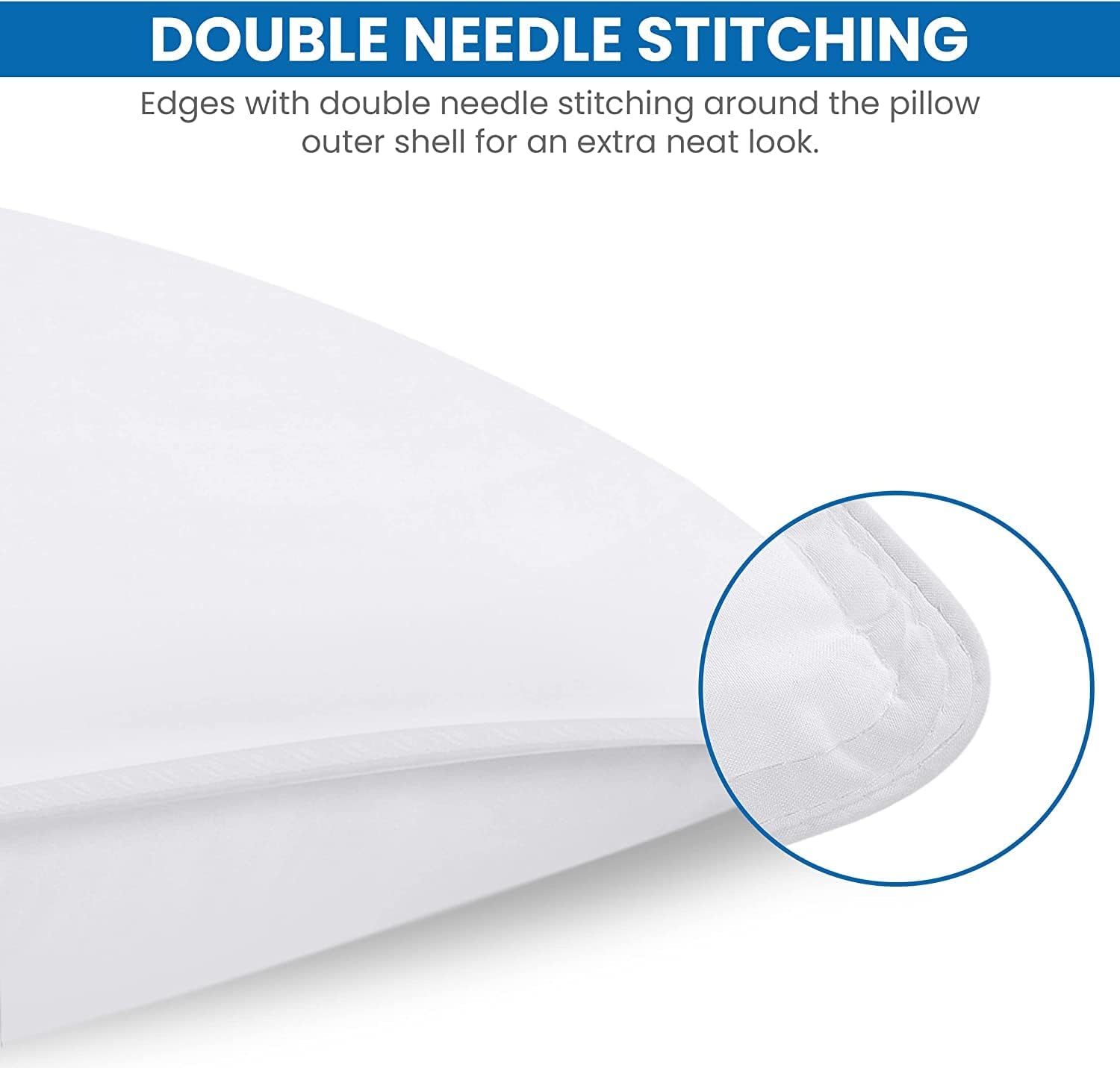 Pillows 2 Pack, (UK Standard, White) Hotel Quality Luxury Bed Pillow for Back, Stomach or Side Sleepers