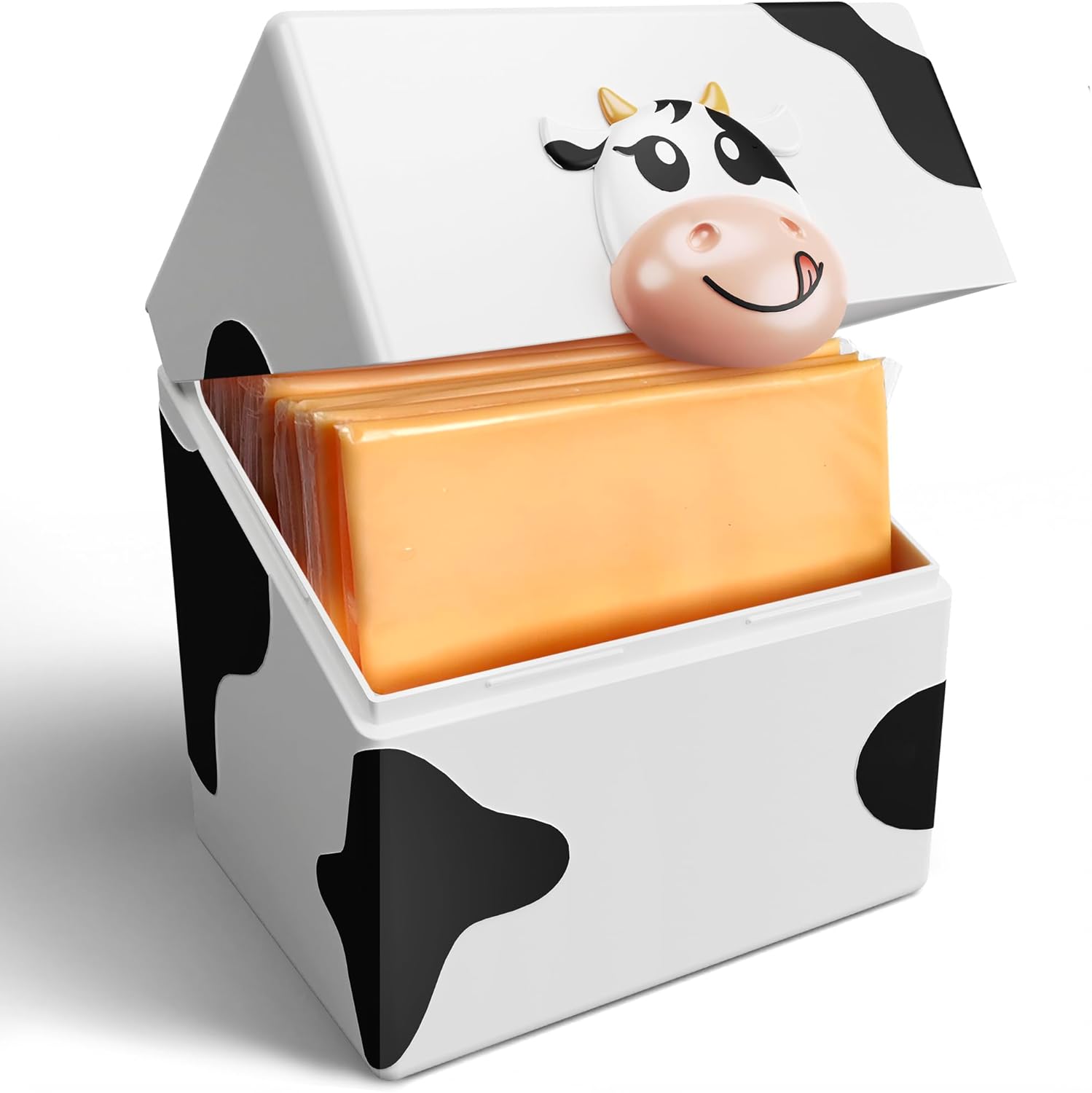 Cheesy Pod – Sliced Cheese Container for Fridge - Airtight, Bpa-Free Plastic Storage for Deli Cheese Slices – Stackable, Dishwasher-Safe, and Odor-Free – Keeps Cheese Fresh Longer