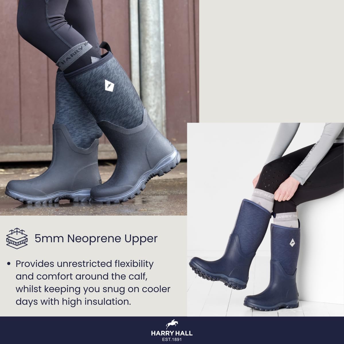 Neoprene Wellington - Dependable and Durable Ladies Outdoor Boots with Snug-Fit, Easy to Clean, Perfect for Horse Owners - Comfortable & True to Size