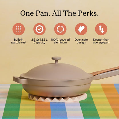 Always Pan 2.0 – 27Cm (2.5L) Nonstick, Toxin-Free Ceramic Cookware | Patented 10-In-1 Aluminum Frying & Sauté Pan | Safe for Oven, Induction & All Cooktops up to 232°C | Steam