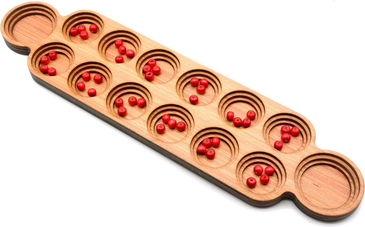 Mancalla/Wari, Traditional Wooden Board Game